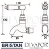 Bristan Renaissance Bib Taps Dimensions